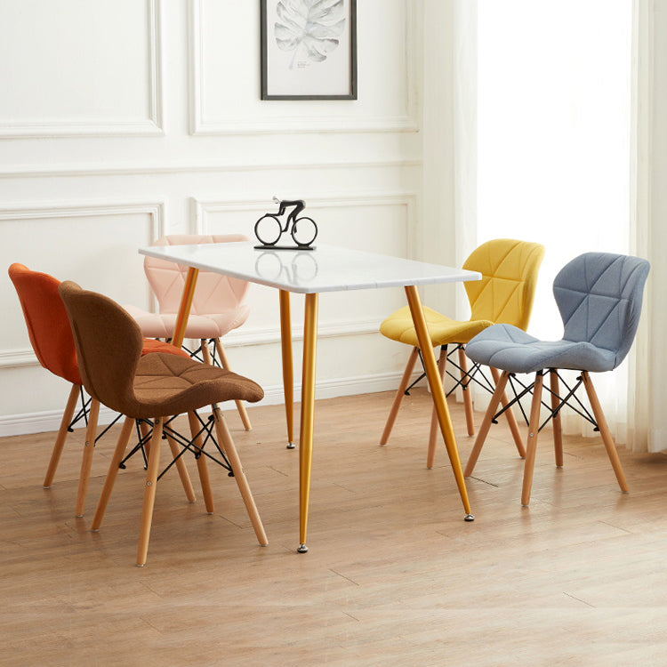 Modern Indoor-Outdoor Wood Chair Dining Room Armless Wingback Side Chair Clearhalo ' kitchen&dining_furn' 'Dining Chairs' 'Dining Tables & Seating' 'dining_chair' 'Furniture' 'furniture_dining_chair' 'Kitchen & Dining Furniture' 'kitchen' 3825092