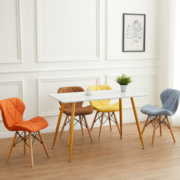 Modern Indoor-Outdoor Wood Chair Dining Room Armless Wingback Side Chair Clearhalo ' kitchen&dining_furn' 'Dining Chairs' 'Dining Tables & Seating' 'dining_chair' 'Furniture' 'furniture_dining_chair' 'Kitchen & Dining Furniture' 'kitchen' 3825096