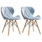 Modern Indoor-Outdoor Wood Chair Dining Room Armless Wingback Side Chair Light Blue Set of 2 Clearhalo ' kitchen&dining_furn' 'Dining Chairs' 'Dining Tables & Seating' 'dining_chair' 'Furniture' 'furniture_dining_chair' 'Kitchen & Dining Furniture' 'kitchen' 3825105