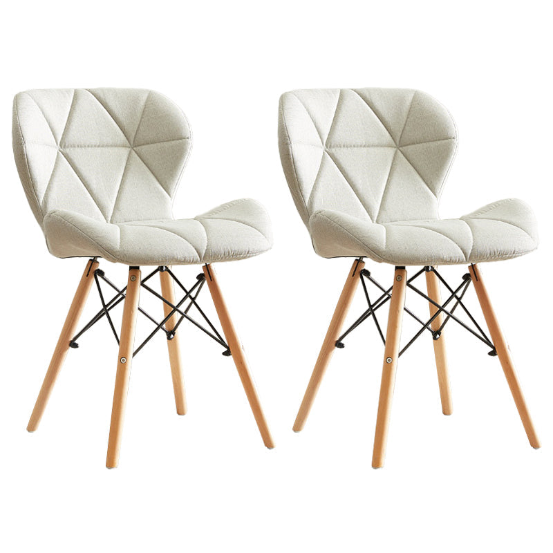 Modern Indoor-Outdoor Wood Chair Dining Room Armless Wingback Side Chair Light Gray Set of 2 Clearhalo ' kitchen&dining_furn' 'Dining Chairs' 'Dining Tables & Seating' 'dining_chair' 'Furniture' 'furniture_dining_chair' 'Kitchen & Dining Furniture' 'kitchen' 3825126