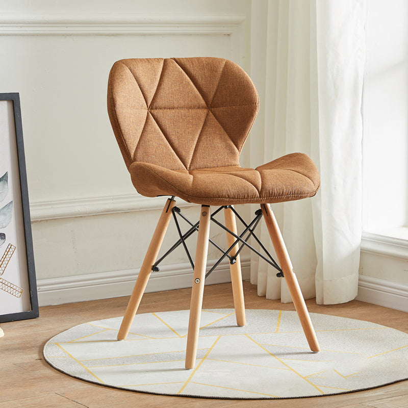 Modern Indoor-Outdoor Wood Chair Dining Room Armless Wingback Side Chair Dark Coffee 1 Piece Clearhalo ' kitchen&dining_furn' 'Dining Chairs' 'Dining Tables & Seating' 'dining_chair' 'Furniture' 'furniture_dining_chair' 'Kitchen & Dining Furniture' 'kitchen' 3825128