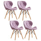 Modern Indoor-Outdoor Wood Chair Dining Room Armless Wingback Side Chair Purple Set of 4 Clearhalo ' kitchen&dining_furn' 'Dining Chairs' 'Dining Tables & Seating' 'dining_chair' 'Furniture' 'furniture_dining_chair' 'Kitchen & Dining Furniture' 'kitchen' 3825136