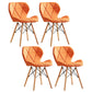 Modern Indoor-Outdoor Wood Chair Dining Room Armless Wingback Side Chair Orange-Red Set of 4 Clearhalo ' kitchen&dining_furn' 'Dining Chairs' 'Dining Tables & Seating' 'dining_chair' 'Furniture' 'furniture_dining_chair' 'Kitchen & Dining Furniture' 'kitchen' 3825160