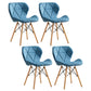 Modern Indoor-Outdoor Wood Chair Dining Room Armless Wingback Side Chair Blue Set of 4 Clearhalo ' kitchen&dining_furn' 'Dining Chairs' 'Dining Tables & Seating' 'dining_chair' 'Furniture' 'furniture_dining_chair' 'Kitchen & Dining Furniture' 'kitchen' 3825163