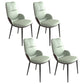 Contemporary Metal Dining Room Chairs PU Leather Dining Armless Chairs for Home Use Light Green 4 Piece Set Clearhalo ' kitchen&dining_furn' 'Dining Chairs' 'Dining Tables & Seating' 'dining_chair' 'furn' 'furn_dining_chair' 'Furniture' 'furniture_dining_chair' 'Kitchen & Dining Furniture' 'kitchen' 3825173