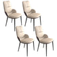 Contemporary Metal Dining Room Chairs PU Leather Dining Armless Chairs for Home Use Khaki 4 Piece Set Clearhalo ' kitchen&dining_furn' 'Dining Chairs' 'Dining Tables & Seating' 'dining_chair' 'furn' 'furn_dining_chair' 'Furniture' 'furniture_dining_chair' 'Kitchen & Dining Furniture' 'kitchen' 3825178