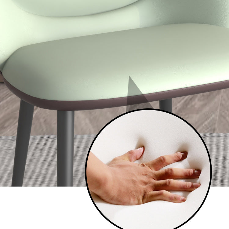 Contemporary Metal Dining Room Chairs PU Leather Dining Armless Chairs for Home Use Clearhalo ' kitchen&dining_furn' 'Dining Chairs' 'Dining Tables & Seating' 'dining_chair' 'furn' 'furn_dining_chair' 'Furniture' 'furniture_dining_chair' 'Kitchen & Dining Furniture' 'kitchen' 3825183