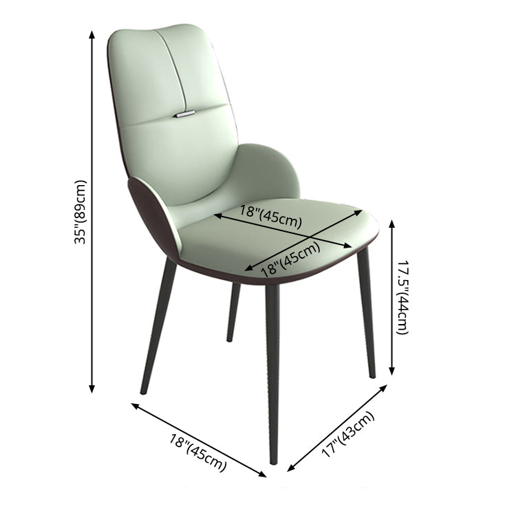 Contemporary Metal Dining Room Chairs PU Leather Dining Armless Chairs for Home Use Clearhalo ' kitchen&dining_furn' 'Dining Chairs' 'Dining Tables & Seating' 'dining_chair' 'furn' 'furn_dining_chair' 'Furniture' 'furniture_dining_chair' 'Kitchen & Dining Furniture' 'kitchen' 3825185