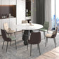 Contemporary Metal Dining Room Chairs PU Leather Dining Armless Chairs for Home Use Clearhalo ' kitchen&dining_furn' 'Dining Chairs' 'Dining Tables & Seating' 'dining_chair' 'furn' 'furn_dining_chair' 'Furniture' 'furniture_dining_chair' 'Kitchen & Dining Furniture' 'kitchen' 3825186