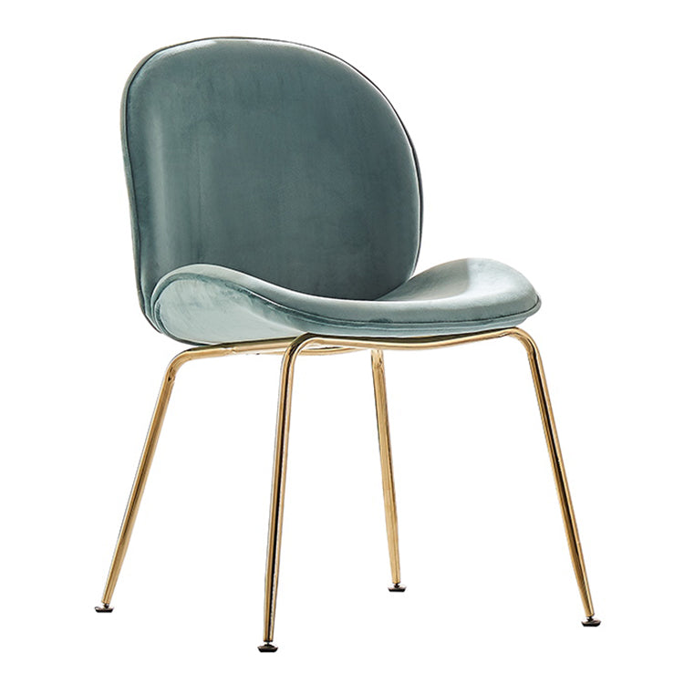 Flannel Scandinavian Bedroom Side Chair Parsons Matte Finish Dining Chair with Gold Legs Clearhalo ' kitchen&dining_furn' 'Dining Chairs' 'Dining Tables & Seating' 'dining_chair' 'furn' 'furn_dining_chair' 'Furniture' 'furniture_dining_chair' 'Kitchen & Dining Furniture' 'kitchen' 3825196