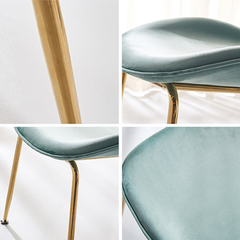 Flannel Scandinavian Bedroom Side Chair Parsons Matte Finish Dining Chair with Gold Legs Clearhalo ' kitchen&dining_furn' 'Dining Chairs' 'Dining Tables & Seating' 'dining_chair' 'furn' 'furn_dining_chair' 'Furniture' 'furniture_dining_chair' 'Kitchen & Dining Furniture' 'kitchen' 3825202