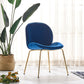 Flannel Scandinavian Bedroom Side Chair Parsons Matte Finish Dining Chair with Gold Legs Dark Blue 1 Piece Clearhalo ' kitchen&dining_furn' 'Dining Chairs' 'Dining Tables & Seating' 'dining_chair' 'furn' 'furn_dining_chair' 'Furniture' 'furniture_dining_chair' 'Kitchen & Dining Furniture' 'kitchen' 3825209