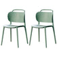 Modern Plastic Dining Chair Open Back Dining Side Armless Chair for Kitchen Green 2 Piece Set Clearhalo ' kitchen&dining_furn' 'Dining Chairs' 'Dining Tables & Seating' 'dining_chair' 'furn' 'furn_dining_chair' 'Furniture' 'furniture_dining_chair' 'Kitchen & Dining Furniture' 'kitchen' 3825217
