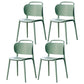 Modern Plastic Dining Chair Open Back Dining Side Armless Chair for Kitchen Green 4 Piece Set Clearhalo ' kitchen&dining_furn' 'Dining Chairs' 'Dining Tables & Seating' 'dining_chair' 'furn' 'furn_dining_chair' 'Furniture' 'furniture_dining_chair' 'Kitchen & Dining Furniture' 'kitchen' 3825219