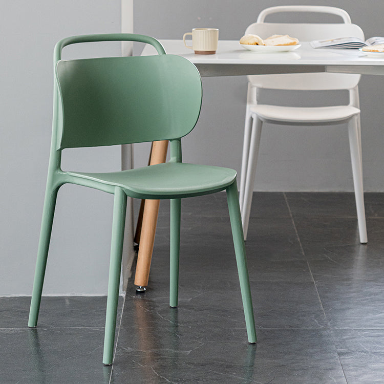 Modern Plastic Dining Chair Open Back Dining Side Armless Chair for Kitchen Clearhalo ' kitchen&dining_furn' 'Dining Chairs' 'Dining Tables & Seating' 'dining_chair' 'furn' 'furn_dining_chair' 'Furniture' 'furniture_dining_chair' 'Kitchen & Dining Furniture' 'kitchen' 3825220