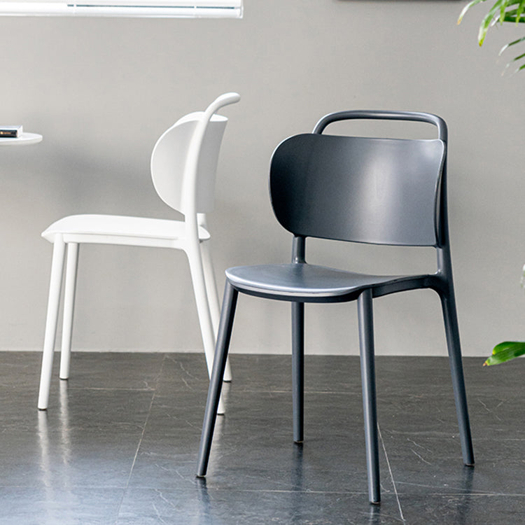 Modern Plastic Dining Chair Open Back Dining Side Armless Chair for Kitchen Clearhalo ' kitchen&dining_furn' 'Dining Chairs' 'Dining Tables & Seating' 'dining_chair' 'furn' 'furn_dining_chair' 'Furniture' 'furniture_dining_chair' 'Kitchen & Dining Furniture' 'kitchen' 3825231