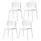 Modern Plastic Dining Chair Open Back Dining Side Armless Chair for Kitchen White 4 Piece Set Clearhalo ' kitchen&dining_furn' 'Dining Chairs' 'Dining Tables & Seating' 'dining_chair' 'furn' 'furn_dining_chair' 'Furniture' 'furniture_dining_chair' 'Kitchen & Dining Furniture' 'kitchen' 3825232