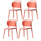 Modern Plastic Dining Chair Open Back Dining Side Armless Chair for Kitchen Orange 4 Piece Set Clearhalo ' kitchen&dining_furn' 'Dining Chairs' 'Dining Tables & Seating' 'dining_chair' 'furn' 'furn_dining_chair' 'Furniture' 'furniture_dining_chair' 'Kitchen & Dining Furniture' 'kitchen' 3825237