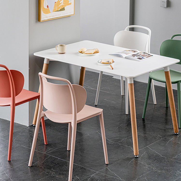 Modern Plastic Dining Chair Open Back Dining Side Armless Chair for Kitchen Clearhalo ' kitchen&dining_furn' 'Dining Chairs' 'Dining Tables & Seating' 'dining_chair' 'furn' 'furn_dining_chair' 'Furniture' 'furniture_dining_chair' 'Kitchen & Dining Furniture' 'kitchen' 3825238