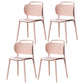 Modern Plastic Dining Chair Open Back Dining Side Armless Chair for Kitchen Light Pink 4 Piece Set Clearhalo ' kitchen&dining_furn' 'Dining Chairs' 'Dining Tables & Seating' 'dining_chair' 'furn' 'furn_dining_chair' 'Furniture' 'furniture_dining_chair' 'Kitchen & Dining Furniture' 'kitchen' 3825242