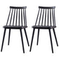 Contemporary Plastic Dining Chair Slat Back Side Armless Chair for Kitchen Black 2 Piece Set Clearhalo ' kitchen&dining_furn' 'Dining Chairs' 'Dining Tables & Seating' 'dining_chair' 'furn' 'furn_dining_chair' 'Furniture' 'furniture_dining_chair' 'Kitchen & Dining Furniture' 'kitchen' 3825258