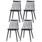 Contemporary Plastic Dining Chair Slat Back Side Armless Chair for Kitchen Black 4 Piece Set Clearhalo ' kitchen&dining_furn' 'Dining Chairs' 'Dining Tables & Seating' 'dining_chair' 'furn' 'furn_dining_chair' 'Furniture' 'furniture_dining_chair' 'Kitchen & Dining Furniture' 'kitchen' 3825260