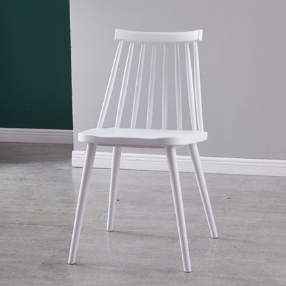 Contemporary Plastic Dining Chair Slat Back Side Armless Chair for Kitchen White 1 Piece Clearhalo ' kitchen&dining_furn' 'Dining Chairs' 'Dining Tables & Seating' 'dining_chair' 'furn' 'furn_dining_chair' 'Furniture' 'furniture_dining_chair' 'Kitchen & Dining Furniture' 'kitchen' 3825262