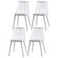 Contemporary Plastic Dining Chair Slat Back Side Armless Chair for Kitchen White 4 Piece Set Clearhalo ' kitchen&dining_furn' 'Dining Chairs' 'Dining Tables & Seating' 'dining_chair' 'furn' 'furn_dining_chair' 'Furniture' 'furniture_dining_chair' 'Kitchen & Dining Furniture' 'kitchen' 3825264