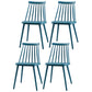 Contemporary Plastic Dining Chair Slat Back Side Armless Chair for Kitchen Dark Blue 4 Piece Set Clearhalo ' kitchen&dining_furn' 'Dining Chairs' 'Dining Tables & Seating' 'dining_chair' 'furn' 'furn_dining_chair' 'Furniture' 'furniture_dining_chair' 'Kitchen & Dining Furniture' 'kitchen' 3825270