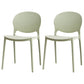 Contemporary Plastic Dining Chair Open Back Dining Side Armless Chair for Kitchen Green 2 Piece Set Clearhalo ' kitchen&dining_furn' 'Dining Chairs' 'Dining Tables & Seating' 'dining_chair' 'furn' 'furn_dining_chair' 'Furniture' 'furniture_dining_chair' 'Kitchen & Dining Furniture' 'kitchen' 3825274