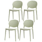 Contemporary Plastic Dining Chair Open Back Dining Side Armless Chair for Kitchen Green 4 Piece Set Clearhalo ' kitchen&dining_furn' 'Dining Chairs' 'Dining Tables & Seating' 'dining_chair' 'furn' 'furn_dining_chair' 'Furniture' 'furniture_dining_chair' 'Kitchen & Dining Furniture' 'kitchen' 3825275
