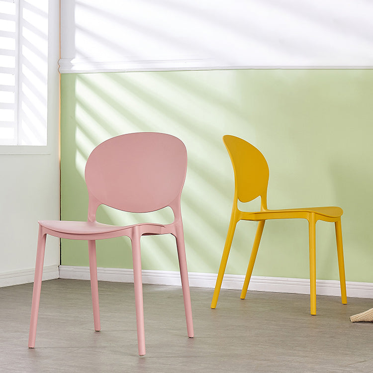 Contemporary Plastic Dining Chair Open Back Dining Side Armless Chair for Kitchen Clearhalo ' kitchen&dining_furn' 'Dining Chairs' 'Dining Tables & Seating' 'dining_chair' 'furn' 'furn_dining_chair' 'Furniture' 'furniture_dining_chair' 'Kitchen & Dining Furniture' 'kitchen' 3825283