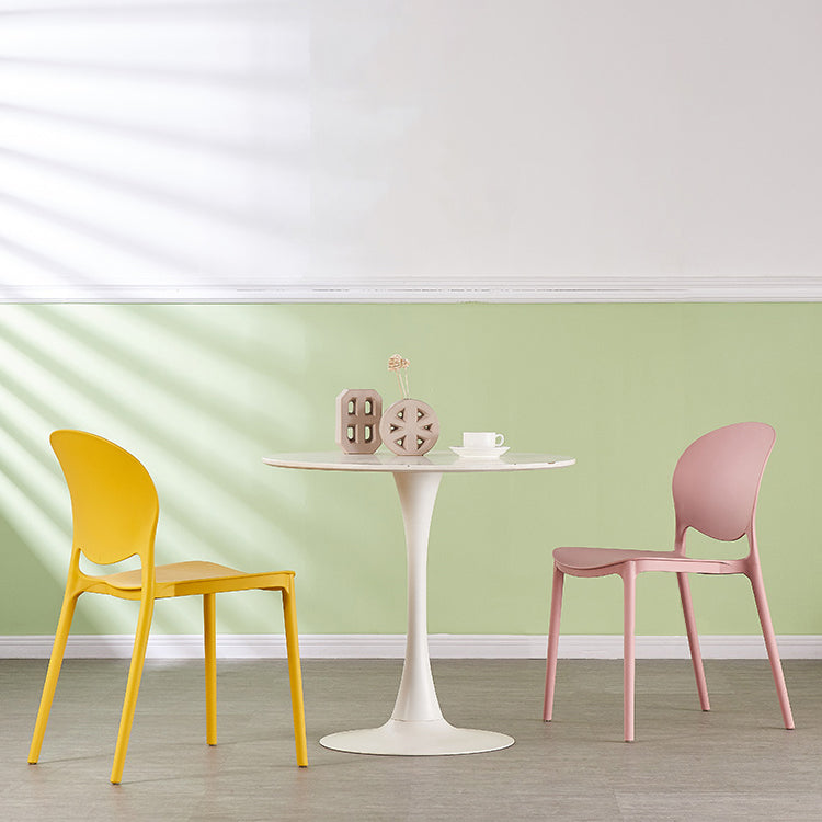Contemporary Plastic Dining Chair Open Back Dining Side Armless Chair for Kitchen Clearhalo ' kitchen&dining_furn' 'Dining Chairs' 'Dining Tables & Seating' 'dining_chair' 'furn' 'furn_dining_chair' 'Furniture' 'furniture_dining_chair' 'Kitchen & Dining Furniture' 'kitchen' 3825287