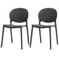 Contemporary Plastic Dining Chair Open Back Dining Side Armless Chair for Kitchen Black 2 Piece Set Clearhalo ' kitchen&dining_furn' 'Dining Chairs' 'Dining Tables & Seating' 'dining_chair' 'furn' 'furn_dining_chair' 'Furniture' 'furniture_dining_chair' 'Kitchen & Dining Furniture' 'kitchen' 3825292