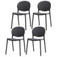 Contemporary Plastic Dining Chair Open Back Dining Side Armless Chair for Kitchen Black 4 Piece Set Clearhalo ' kitchen&dining_furn' 'Dining Chairs' 'Dining Tables & Seating' 'dining_chair' 'furn' 'furn_dining_chair' 'Furniture' 'furniture_dining_chair' 'Kitchen & Dining Furniture' 'kitchen' 3825294