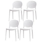 Contemporary Plastic Dining Chair Open Back Dining Side Armless Chair for Kitchen White 4 Piece Set Clearhalo ' kitchen&dining_furn' 'Dining Chairs' 'Dining Tables & Seating' 'dining_chair' 'furn' 'furn_dining_chair' 'Furniture' 'furniture_dining_chair' 'Kitchen & Dining Furniture' 'kitchen' 3825298