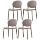 Contemporary Plastic Dining Chair Open Back Dining Side Armless Chair for Kitchen Coffee 4 Piece Set Clearhalo ' kitchen&dining_furn' 'Dining Chairs' 'Dining Tables & Seating' 'dining_chair' 'furn' 'furn_dining_chair' 'Furniture' 'furniture_dining_chair' 'Kitchen & Dining Furniture' 'kitchen' 3825301