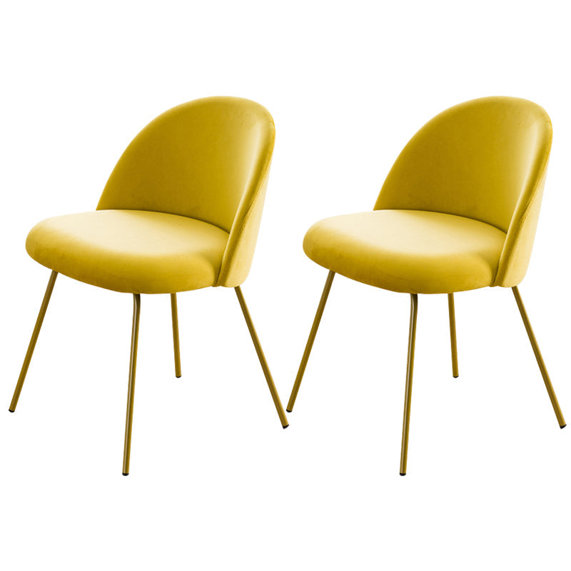 Flannel Scandinavian Western Restaurant Side Chair Parsons Matte Finish Dining Chair Yellow 2 Piece Set Clearhalo ' kitchen&dining_furn' 'Dining Chairs' 'Dining Tables & Seating' 'dining_chair' 'furn' 'furn_dining_chair' 'Furniture' 'furniture_dining_chair' 'Kitchen & Dining Furniture' 'kitchen' 3825313