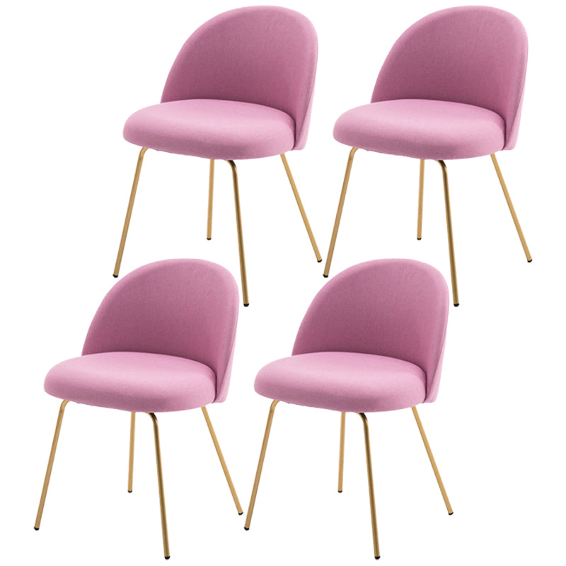 Flannel Scandinavian Western Restaurant Side Chair Parsons Matte Finish Dining Chair Rose Pink 4 Piece Set Clearhalo ' kitchen&dining_furn' 'Dining Chairs' 'Dining Tables & Seating' 'dining_chair' 'furn' 'furn_dining_chair' 'Furniture' 'furniture_dining_chair' 'Kitchen & Dining Furniture' 'kitchen' 3825321
