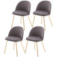 Flannel Scandinavian Western Restaurant Side Chair Parsons Matte Finish Dining Chair Dark Gray 4 Piece Set Clearhalo ' kitchen&dining_furn' 'Dining Chairs' 'Dining Tables & Seating' 'dining_chair' 'furn' 'furn_dining_chair' 'Furniture' 'furniture_dining_chair' 'Kitchen & Dining Furniture' 'kitchen' 3825341