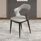 Contemporary Metal Dining Room Armchairs PU Leather Dining Chairs for Home Use Gray-White 1 Piece Clearhalo ' kitchen&dining_furn' 'Dining Chairs' 'Dining Tables & Seating' 'dining_chair' 'furn' 'furn_dining_chair' 'Furniture' 'furniture_dining_chair' 'Kitchen & Dining Furniture' 'kitchen' 3825352