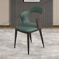 Contemporary Metal Dining Room Armchairs PU Leather Dining Chairs for Home Use Blackish Green 1 Piece Clearhalo ' kitchen&dining_furn' 'Dining Chairs' 'Dining Tables & Seating' 'dining_chair' 'furn' 'furn_dining_chair' 'Furniture' 'furniture_dining_chair' 'Kitchen & Dining Furniture' 'kitchen' 3825365