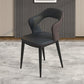 Contemporary Metal Dining Room Armchairs PU Leather Dining Chairs for Home Use Black 1 Piece Clearhalo ' kitchen&dining_furn' 'Dining Chairs' 'Dining Tables & Seating' 'dining_chair' 'furn' 'furn_dining_chair' 'Furniture' 'furniture_dining_chair' 'Kitchen & Dining Furniture' 'kitchen' 3825369