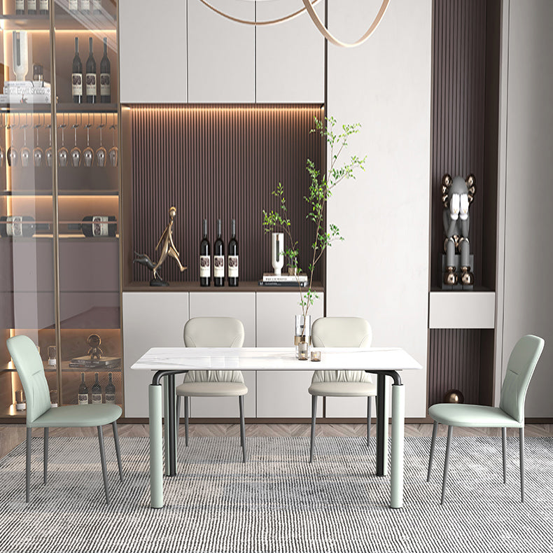 Contemporary Metal Dining Room Chairs PU Leather Dining Chairs for Home Use Clearhalo ' kitchen&dining_furn' 'Dining Chairs' 'Dining Tables & Seating' 'dining_chair' 'furn' 'furn_dining_chair' 'Furniture' 'furniture_dining_chair' 'Kitchen & Dining Furniture' 'kitchen' 3825372