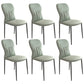 Contemporary Metal Dining Room Chairs PU Leather Dining Chairs for Home Use Light Green 6 Piece Set Clearhalo ' kitchen&dining_furn' 'Dining Chairs' 'Dining Tables & Seating' 'dining_chair' 'furn' 'furn_dining_chair' 'Furniture' 'furniture_dining_chair' 'Kitchen & Dining Furniture' 'kitchen' 3825375