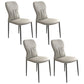 Contemporary Metal Dining Room Chairs PU Leather Dining Chairs for Home Use Khaki 4 Piece Set Clearhalo ' kitchen&dining_furn' 'Dining Chairs' 'Dining Tables & Seating' 'dining_chair' 'furn' 'furn_dining_chair' 'Furniture' 'furniture_dining_chair' 'Kitchen & Dining Furniture' 'kitchen' 3825378