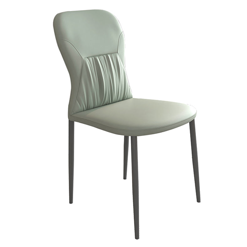 Contemporary Metal Dining Room Chairs PU Leather Dining Chairs for Home Use Clearhalo ' kitchen&dining_furn' 'Dining Chairs' 'Dining Tables & Seating' 'dining_chair' 'furn' 'furn_dining_chair' 'Furniture' 'furniture_dining_chair' 'Kitchen & Dining Furniture' 'kitchen' 3825379