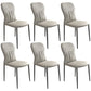 Contemporary Metal Dining Room Chairs PU Leather Dining Chairs for Home Use Khaki 6 Piece Set Clearhalo ' kitchen&dining_furn' 'Dining Chairs' 'Dining Tables & Seating' 'dining_chair' 'furn' 'furn_dining_chair' 'Furniture' 'furniture_dining_chair' 'Kitchen & Dining Furniture' 'kitchen' 3825380