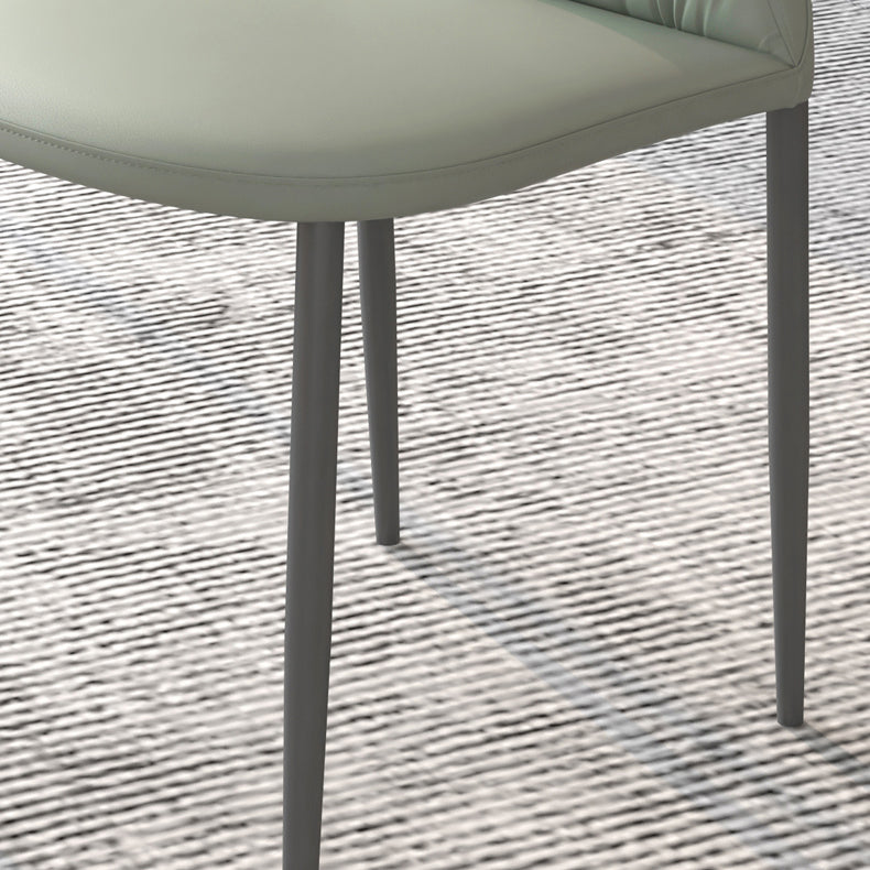 Contemporary Metal Dining Room Chairs PU Leather Dining Chairs for Home Use Clearhalo ' kitchen&dining_furn' 'Dining Chairs' 'Dining Tables & Seating' 'dining_chair' 'furn' 'furn_dining_chair' 'Furniture' 'furniture_dining_chair' 'Kitchen & Dining Furniture' 'kitchen' 3825383