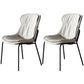 Scandinavian Style Microfiber Leather Dining Chairs Solid Back Armless Chair Light Gray 2 Piece Set Black Clearhalo ' kitchen&dining_furn' 'Dining Chairs' 'Dining Tables & Seating' 'dining_chair' 'furn' 'furn_dining_chair' 'Furniture' 'furniture_dining_chair' 'Kitchen & Dining Furniture' 'kitchen' 3825390